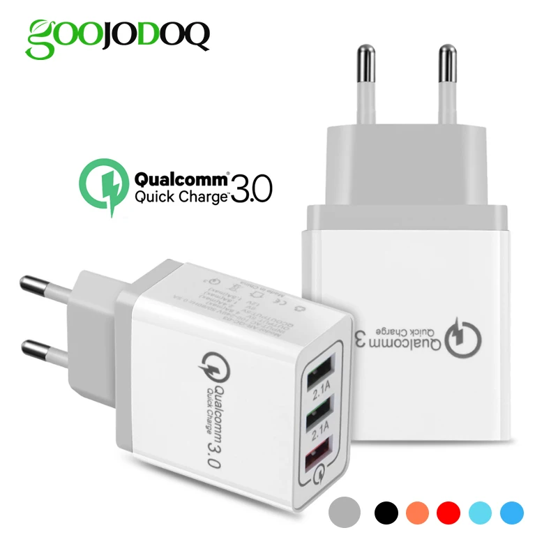 

Quick Charge 3.0 QC Phone USB Charger EU US Plug for Samsung Xiaomi 5 6 Quick Fast Wall Phone Charge Power Adapter for iPhone