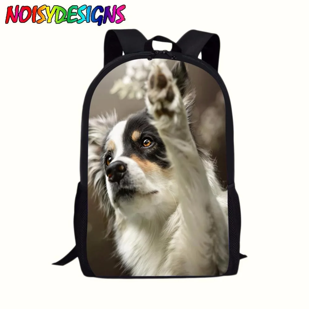 

Border Collie school supplies rucksacks Kids boys girls Dog Pattern School Bags Satchel Student Bagpacks Larger Mochila Bolsa