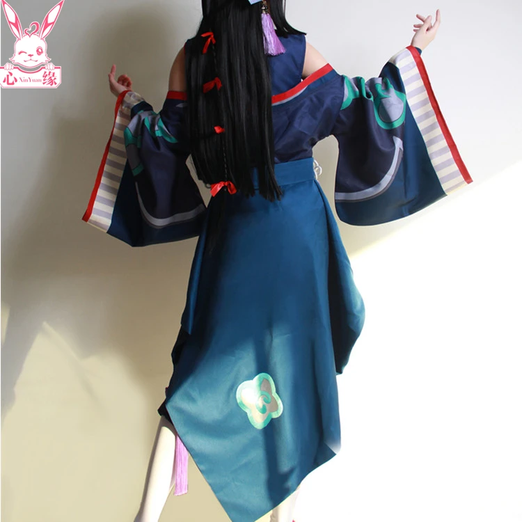 Горячая игра Onmyoji Косплей SR Shikigami Yan Yanluo cos Хэллоуин японское кимоно ведьма без