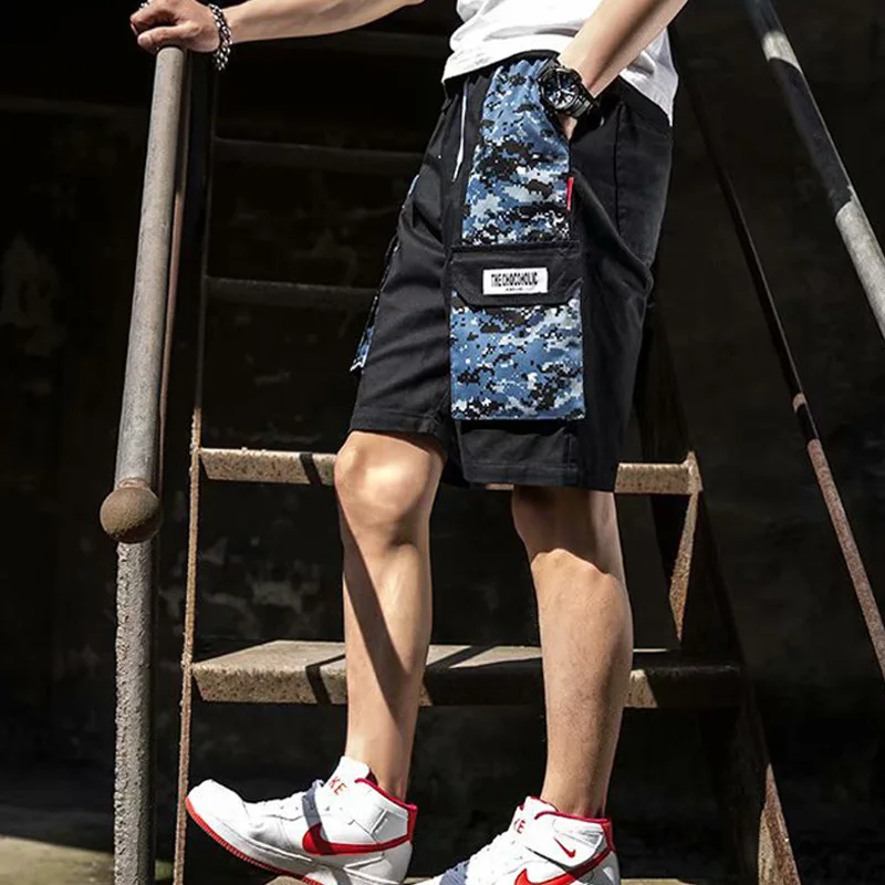 Новые мужские камуфляжные шорты, повседневные мужские шорты,, военные карго шорты до колен, мужские летние шорты