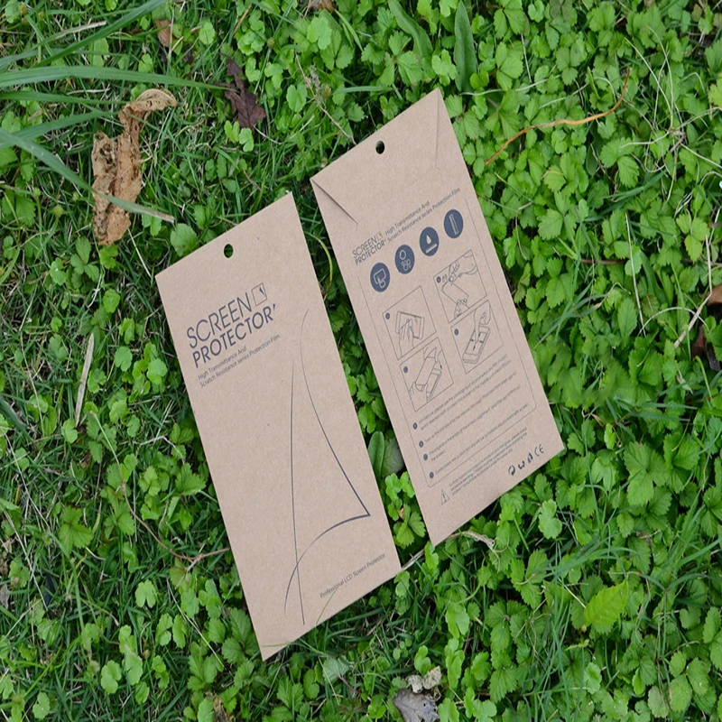 

Universal Kraft Paper Packaging Retail Box For iphone X 8 7 6S SE Samsung Tempered Glass Screen Protector 500pcs/lot