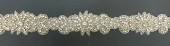 

10Yards high quality rhinestone applique handmade sewing on DIY crystal accessories for wedding evening dress