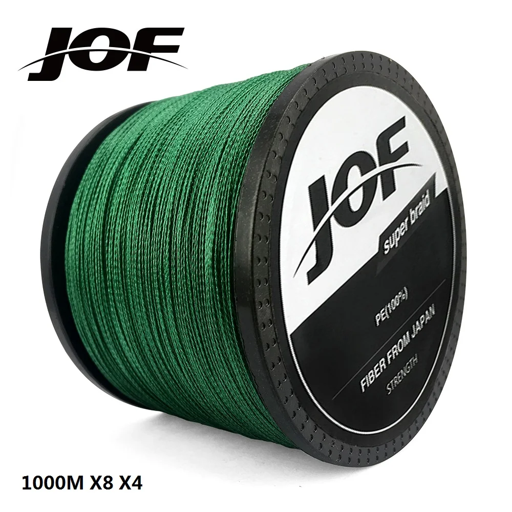NEWE 8 Strands 4 Strands 1000M JOF PE White Braid Fishing Line Weave