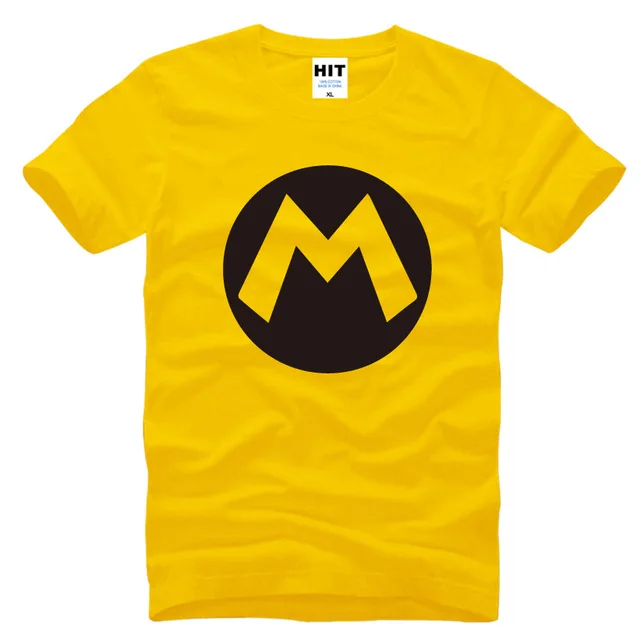 Buy Cute Cartoon Super Mario Logo Printed Men's T