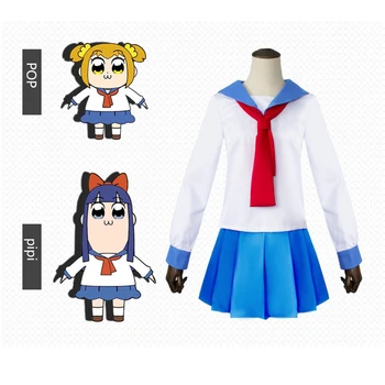 

Anime Poputepipikku Cosplay Costumes Popuko Cosplay Pipimi Costume Pop Team Epic Woman School Uniform Costume