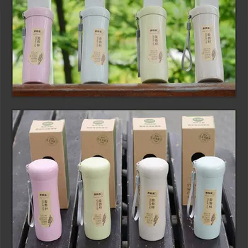 

Wheat Straw Bottle 400ML A Travel Bottle For Drinking Nature Wheat Straw Portable Water Bottle Drink Container Cup D401