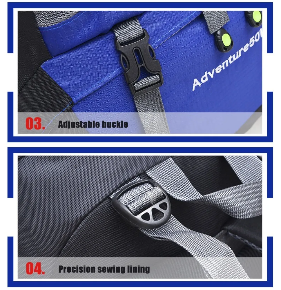 Mochilas de Viagem para as Mulheres Bolsa do Esporte ao ar 50l à Prova Caminhadas Mochila Trekking Livre Escalada Montanhismo Bolsas Caminhada Pacote D50água Men 21 Mochilas escal.