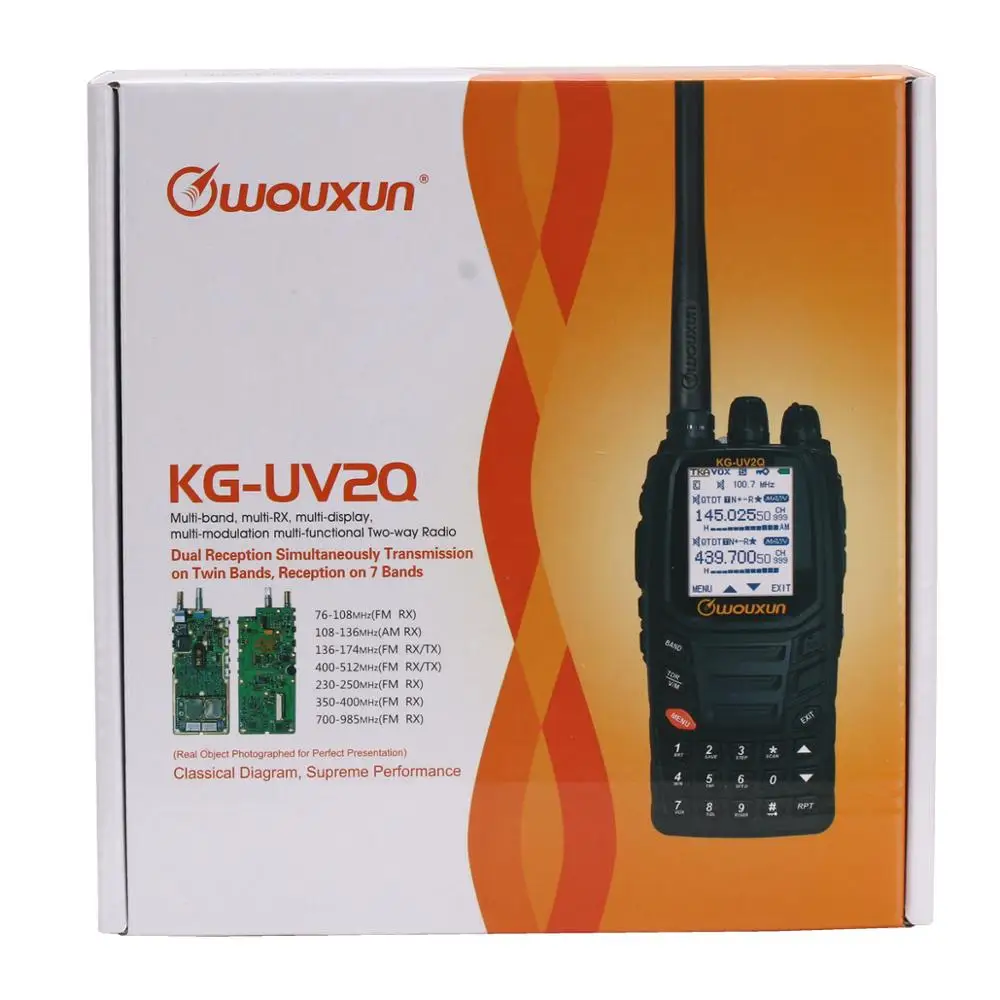 Wouxun KG-UV2Q, 8 Вт, высокая мощность, 7 полос, включая воздушную ленту, перекрестный репитер, рация, обновленная, KG-UV9D, плюс, радиоприемник