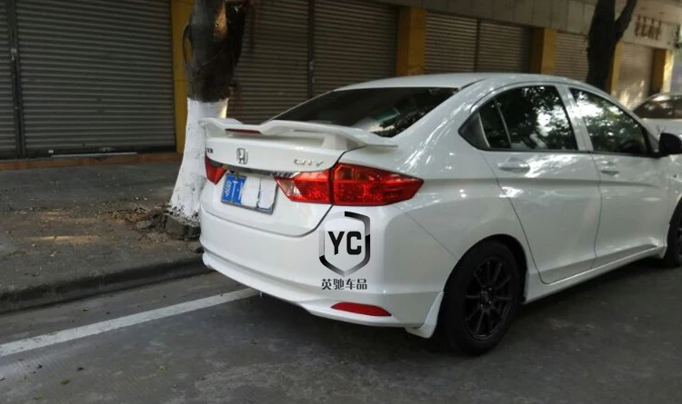 Для Honda City Spoiler GT style украшение в виде хвостового крыла ABS пластик Неокрашенный Грунтовка задний спойлер багажника