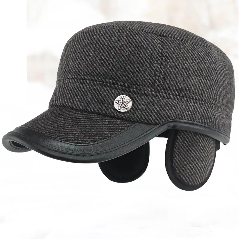 GBCNYIER модная повседневная Уличная теплая шапка мужская зимняя бейсбольная кепка с защитой от ушей Толстая хлопковая ветрозащитная термо-конструкция - Цвет: 3