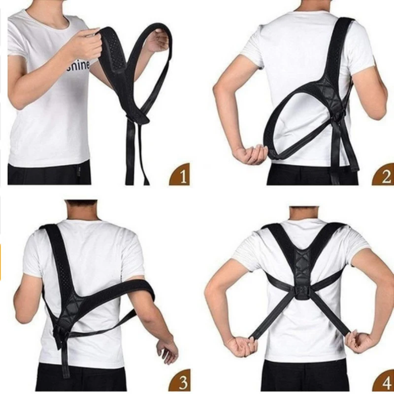Posture Correction Adjustable Back Posture Corrector Clavicle Spine Back Shoulder Lumbar Brace Support Belt  Prevents Slouching17