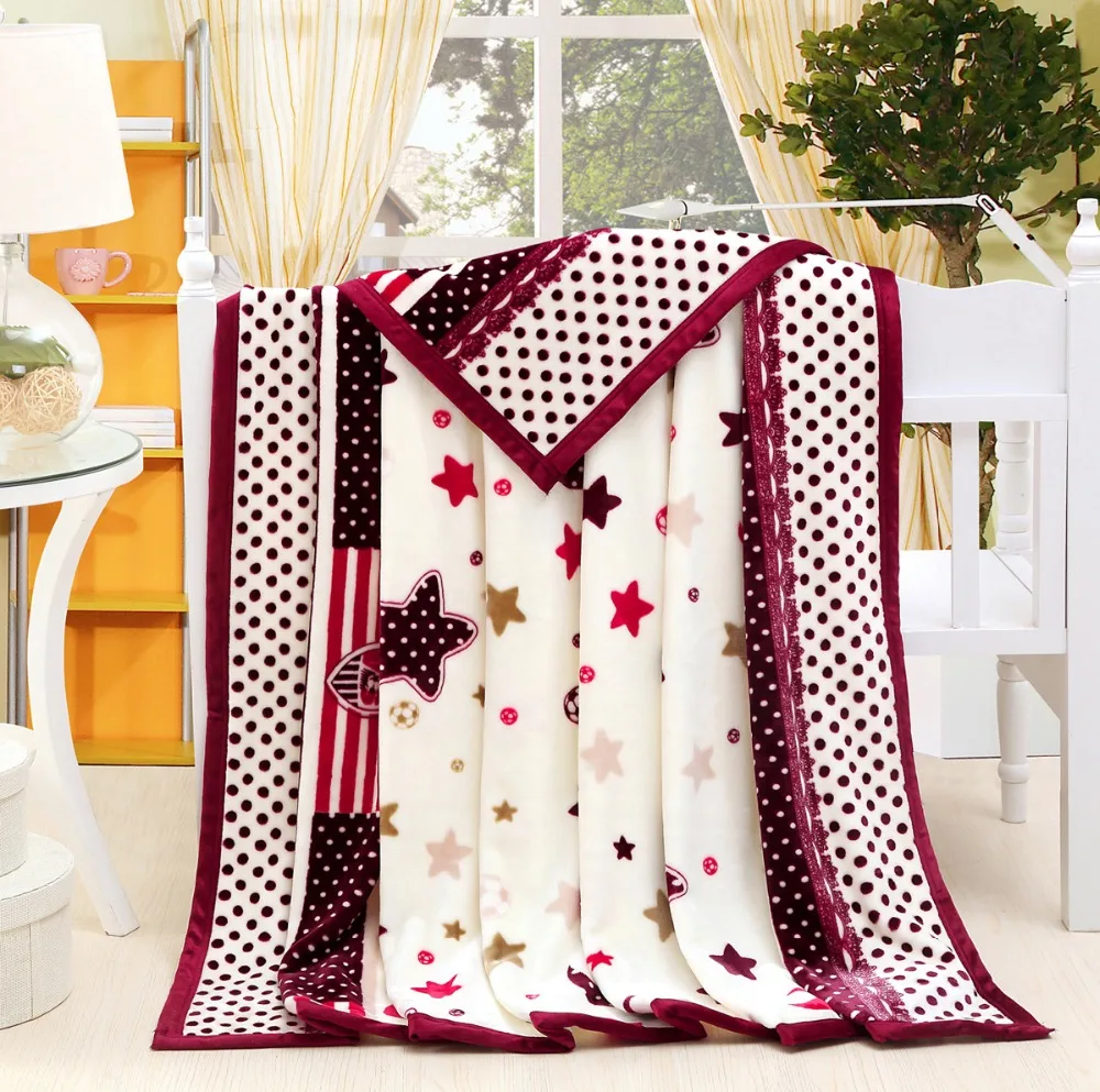 Cartoon Blanket 6 Styles Coral Fleece Fabric Blanket Anti Pilling