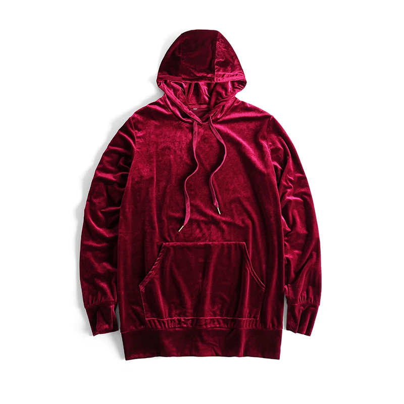 Kanye West Streetwear Style 2016 new arrived good quality hip hop solid velvet hoodie and pants long sleeve loose Sweatshirts