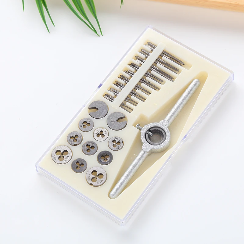 

31Pcs/Set Mini HSS Metric Thread Plugs Taps Wrench Handle Tap Set M1/M1.1/M1.2/M1.4/M1.6/M1.8/M2/M2.2 /M2.5 Screw New