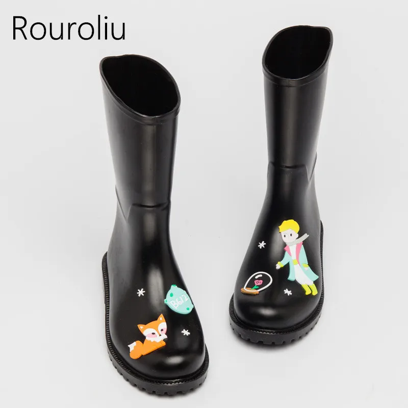 New 2017 Women Fashion Mid-calf PVC Rain Boots Flat Heels Non-slip Cartoon Rainboots Waterproof Water Shoes Woman TS72 New 2017 Women Fashion Mid-calf PVC Rain Boots Flat Heels Non-slip Cartoon Rainboots Waterproof Water Shoes Woman TS72