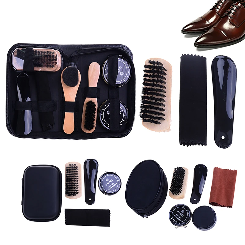 shoe polish and brush set
