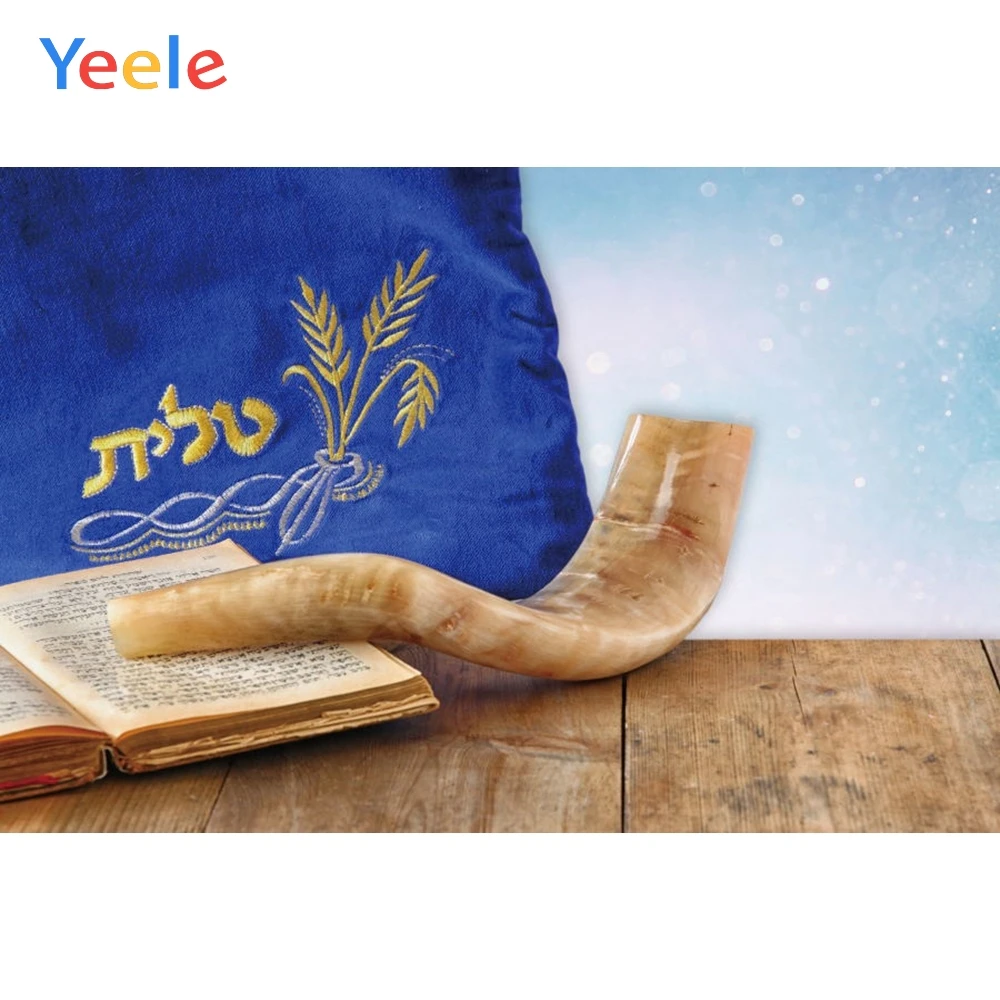 

Yeele Happy Rosh Hashanah Photography Backdrops Pomegranate Shofar Wood Wheat Books Photographic Background For Photo Studio