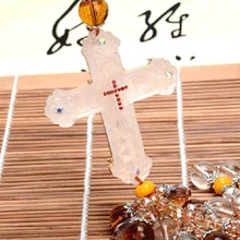 Украшение автомобиля, авто кулон, подвеска, Крест Иисуса, христианское стекло, Стайлинг автомобиля, зеркало заднего вида, украшение интерьера