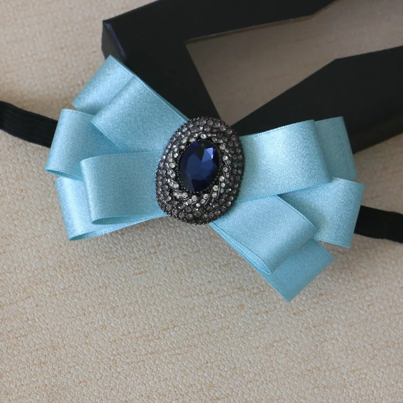 

2020 Men Women Office Wedding Party Club Cravat Bowtie Accessories Elastic Band British Alloy Rhinestone Crystal Ribbon Bow Tie
