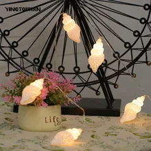 YINGTOUMANT кулон в форме ракушки usb тип светодиодная лента свет Рождество праздник свадьба Вечеринка фестиваль украшения освещение 4 м 20 светодиодный