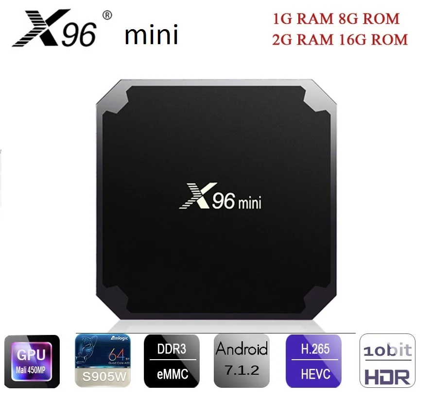 

X96 mini X96W Android 7.1 TV BOX 1G/2G 8/G16G Amlogic S905W 2.0GHz Quad Core 2.4GHz WiFi Media Player IPTV Smart TV Box