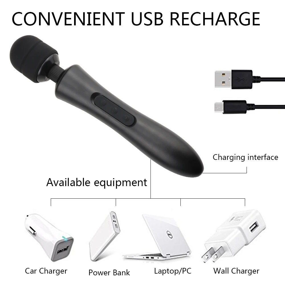 Super Big Body Massager Super Strong Vibration Sex Toys for Women Clitoris Stimulator Adult Powerful AV Vibrators