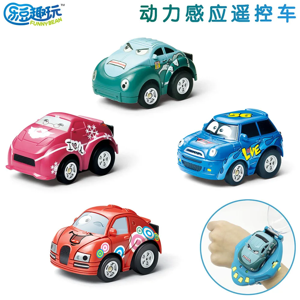 

Gravity Sensing Remote Control RC Smart Watch Car 1:58 Mini Cartoon With 2.4G USB Rechargeable Toys For Children Gift boy toy