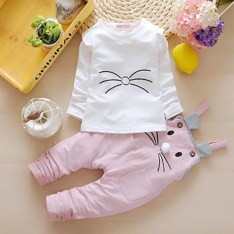 

Boysgirls suspenders long-sleeve twinset 2016 autumn male child autumn long-sleeve baby girls clothing set