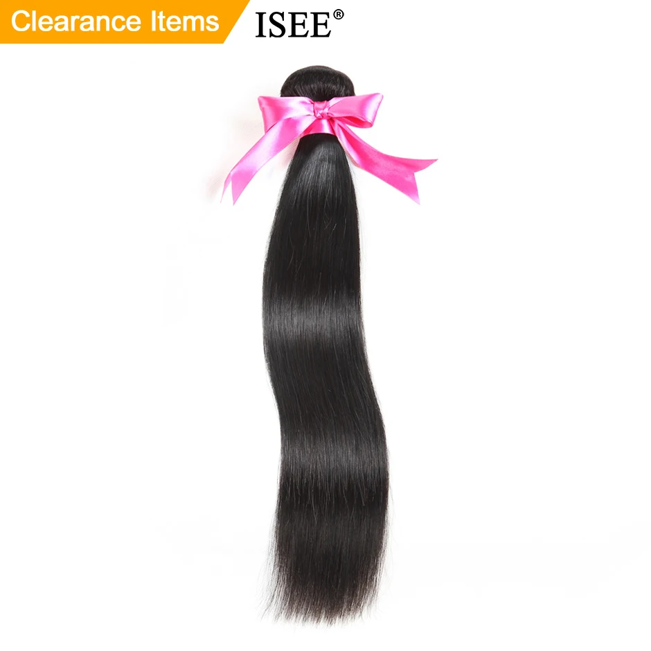 ISEE HAIR Malaysian Straight Hair Bundles 100% Human Hair Extension Natural Color 3/4 Bundles Straight Virgin Hair Weaves