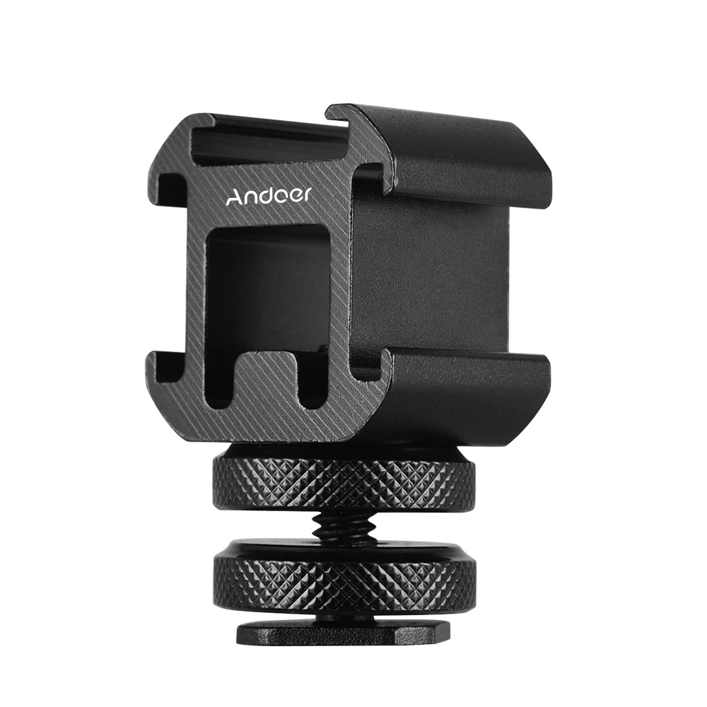 Andoer 3 Холодный башмак адаптер крепления на камеру адаптер для Canon Nikon sony DSLR камера светодиодный монитор видео микрофон