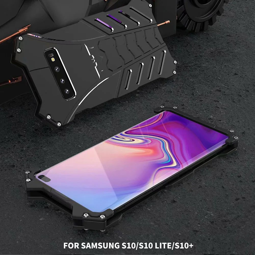 Противоударный чехол для Samsung Galaxy S10 + Plus S10e Note 10 прочный металлический