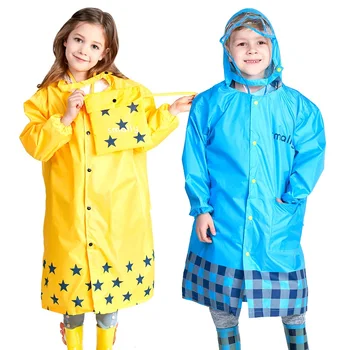 

Cute Children Raincoat Kids Capa De Chuva Infantil Waterproof Girls Boy Yellow Rain Coat Cover Poncho Rainwear Hooded R5C101