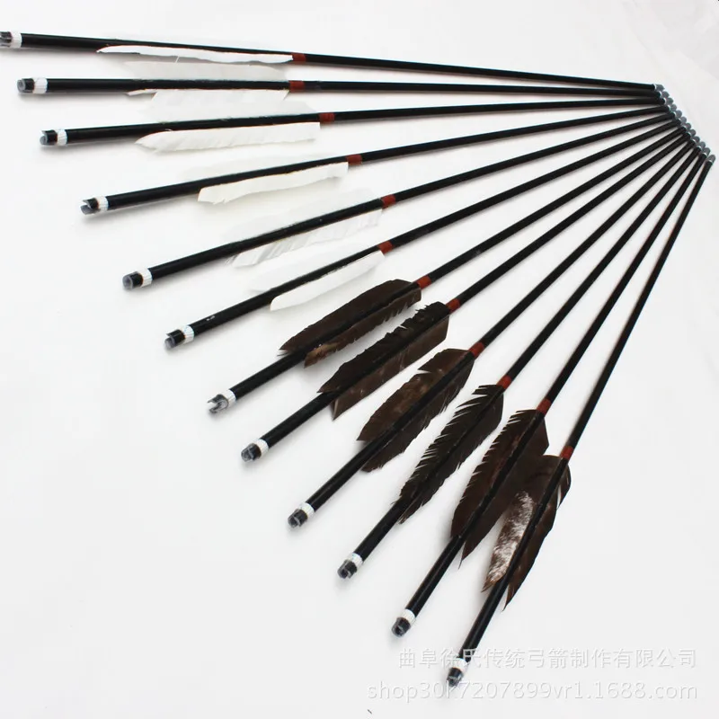 30 Inches Glass Fiber Archery Arrow With Steel Arrowhead for Hunting Shooting Handmade Compound