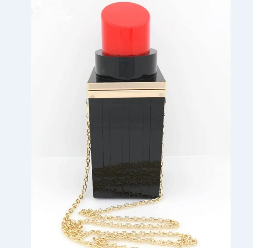 

Vintage Acrylic Lipstick Special bag personalized shoulder women handbag