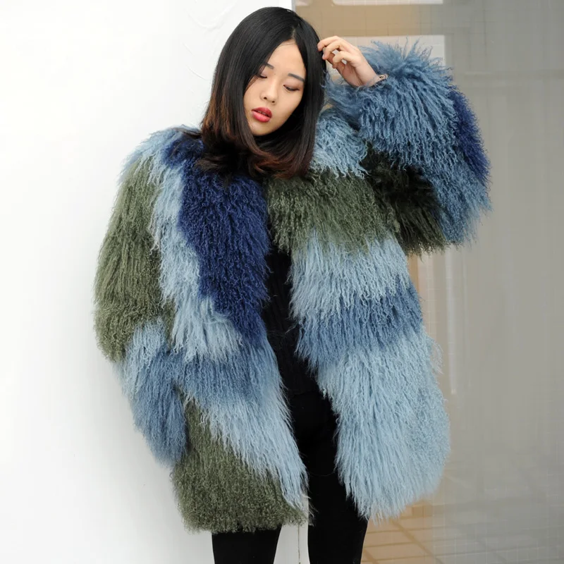 CX G A 90A Womens Lamb Fur Coat Sheep Fur Coats Sheep Skin Jacket