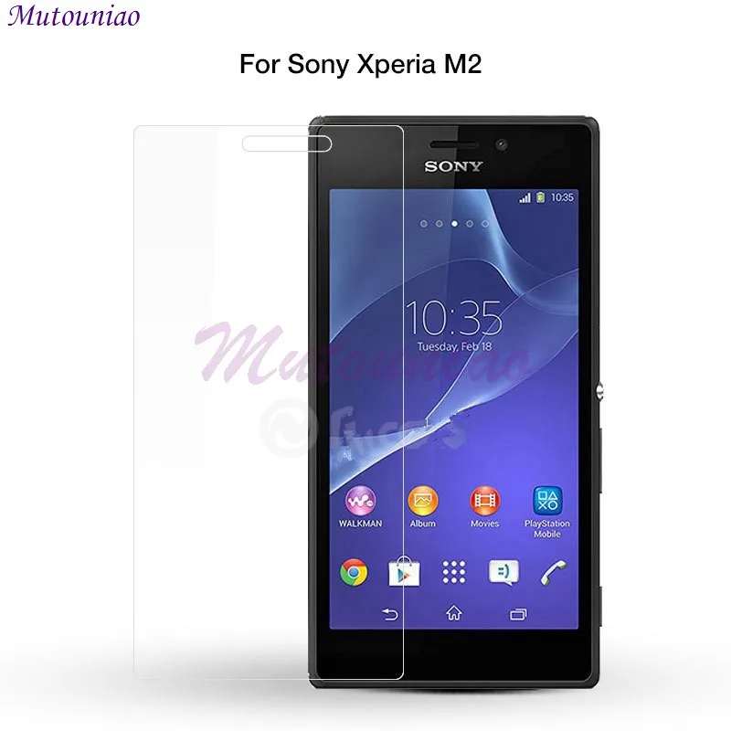 

MuTouNiao Clear Glass For Sony Xperia M2 9H Premium Tempered Glass Screen Protector Anti-scratch Phone Film For Sony Xperia M2