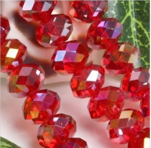 

140pcs 3x4mm Red Crystal Faceted Loose Beads AAARR