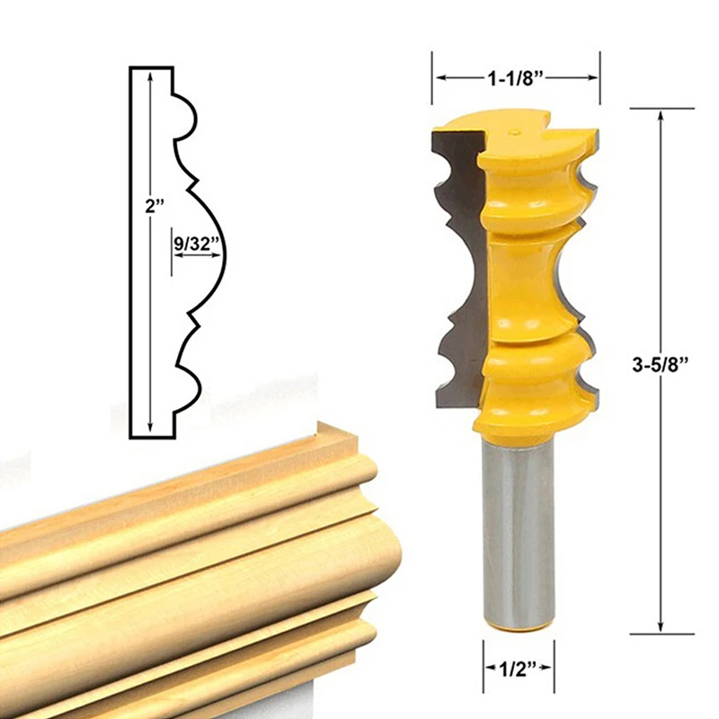 Новый 1/2 "для конических фрез большой разработать настенный плинтус маршрутизатор Зенковка для деревообработки G08 большое значение 4 апреля