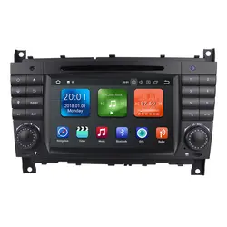 7 ''радио Автомобильный мультимедийный плеер Android 8,1 DVD видео плеер навигация GPS Bluetooth Wi-Fi 3g для C-class W203 C200 C300 DH100