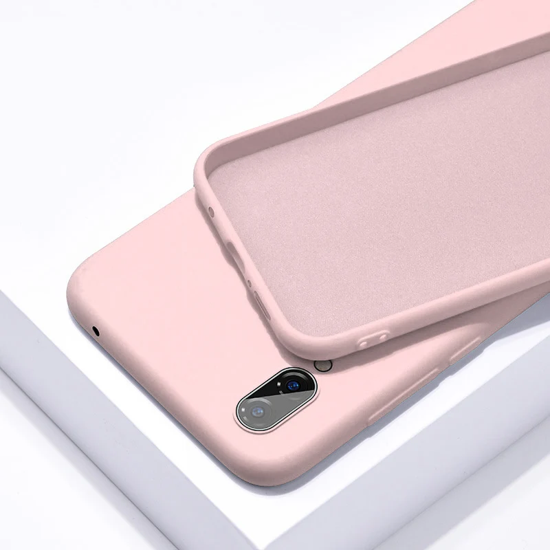 KJOEW силиконовый однотонный чехол для iPhone 11 Pro Max XR X карамельный цвет чехол для телефона s для iPhone 7 6 6S 8 Plus Мягкий чехол из ТПУ - Цвет: Розовый