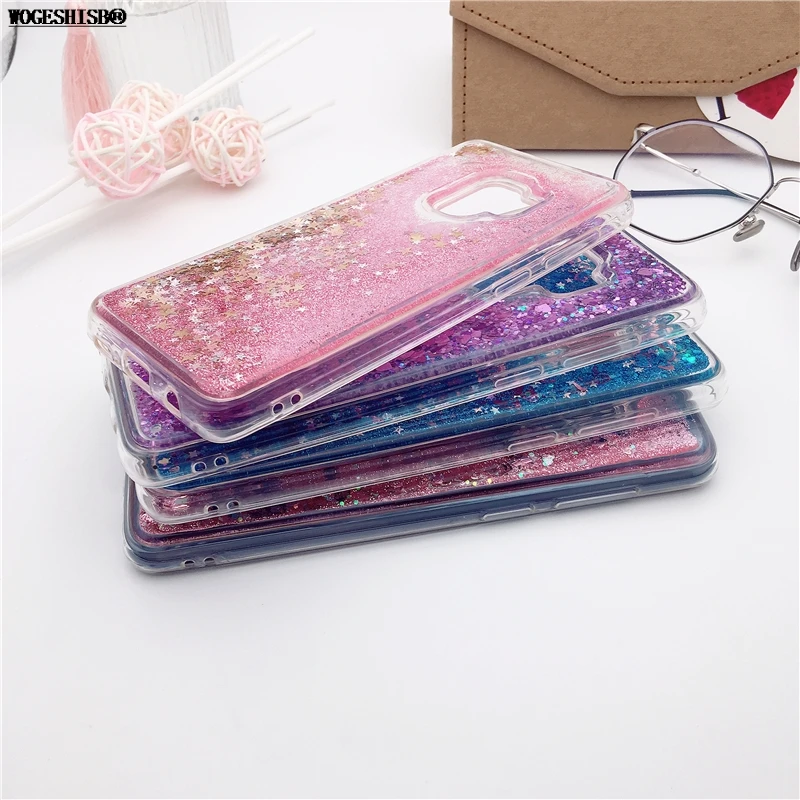 Liquid Case for Samsung Galaxy A3 A5 A6 A7 A8 J3 J5 J7 J2 Pro Prime S6 S7 Edge S8 S9 Plus Dynamic Glitter Cover