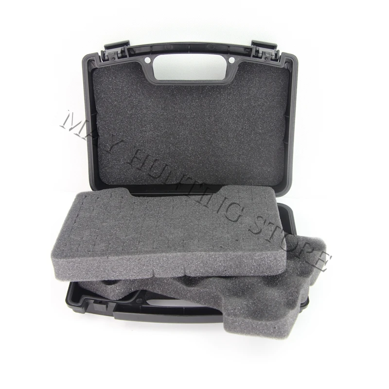 

Tactical Portable Plastic Gun Box Case Army Durable Gun Guard 1 Pistol Handgun Scoped Hard Case Storage Revolver Barrel Lock Box
