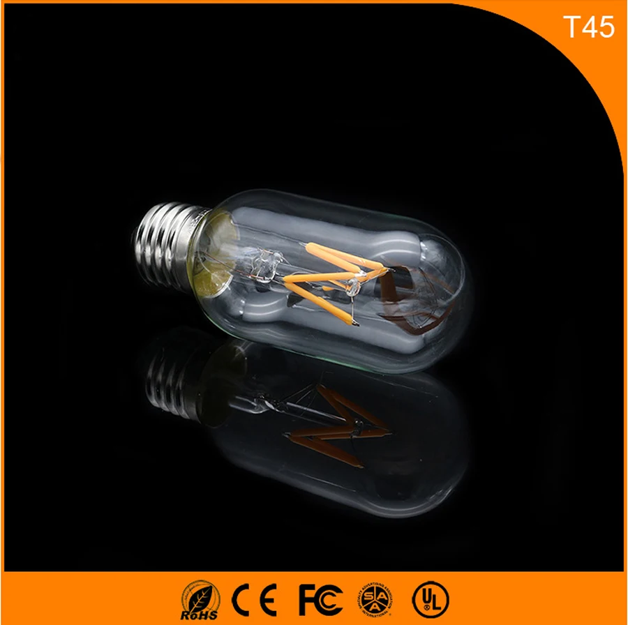 

50PCS 3W E27 Led Bulb, T45 LED COB Vintage Edison Light ,Filament Light Retro Bulb AC 220V