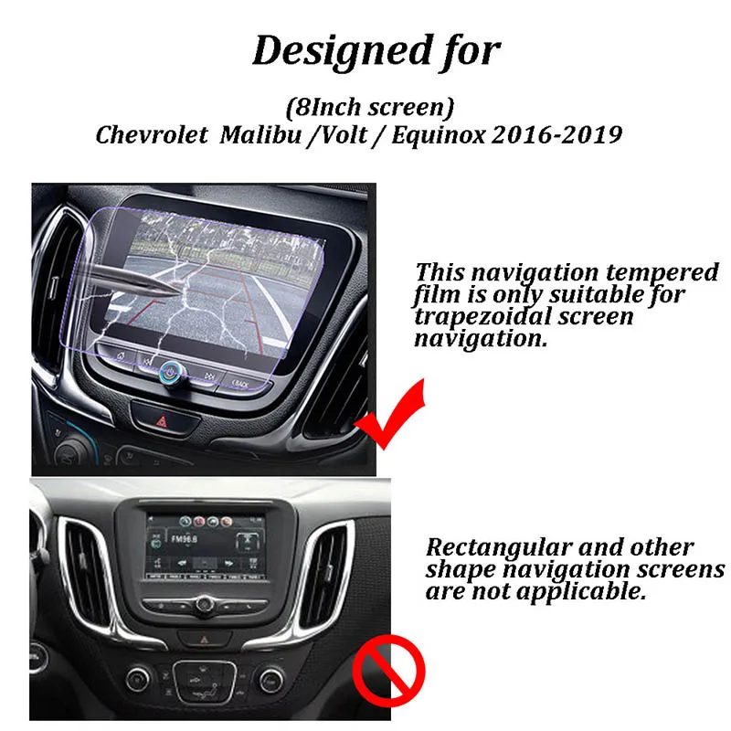 8 дюймов для 2016 2019 Chevrolet Equinox Volt Malibu защита экрана GPS навигация ЖК экран закаленная