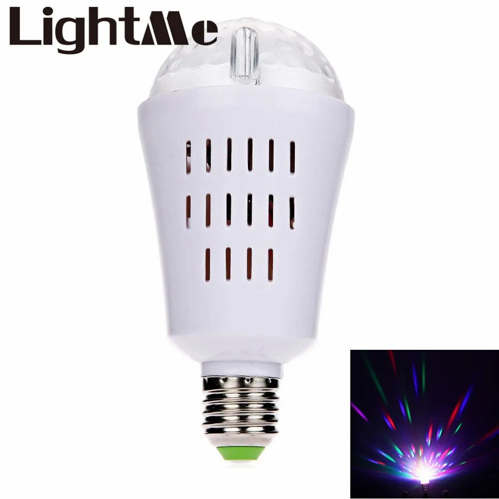 

2016 E27 3W Base RGB LED Auto Rotating Bulb Stage Light Effect Atmosphere Lamp Party Holiday Home Decor Light Projector Lighting