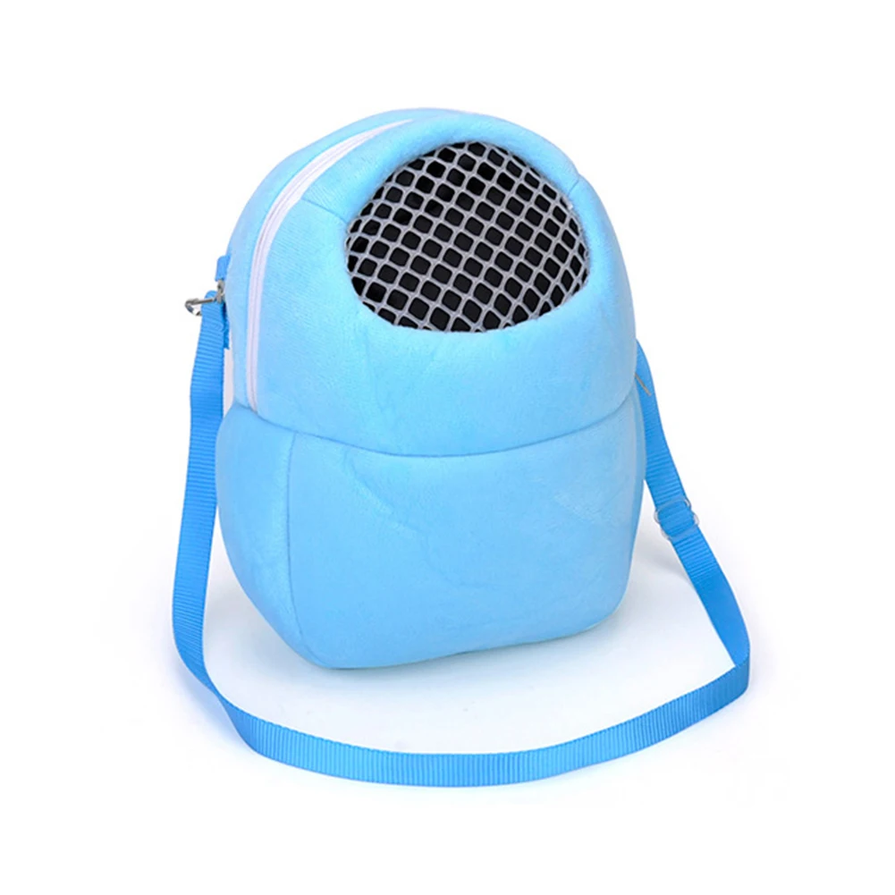 

TINGHAO Small Pet Hamster Carrier Pure Color Leash Travel Bag Mesh Design Breathable