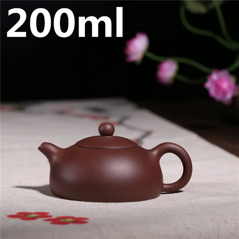 

Authentic Yixing Teapot Porcelain 200ml Ceramic Kung Fu Tea Set Kettle Chinese Handmade Purple Clay Kettle Pottery China Teapots