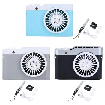 

Mini Cooling FanUSB Charging Air Cooler Desktop Cooler 3 Mode Speed Fan Regulation LED Lighting Function Fans