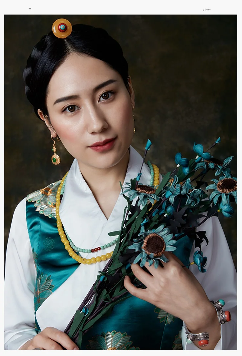 Тибетское платье тибетская одежда китайское платье, китайский халат Ципао ориенал Китай Традиционная китайская одежда для женщин TA620
