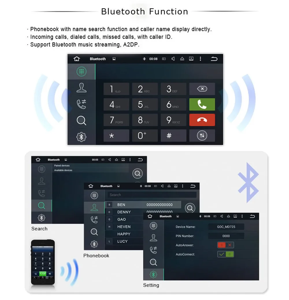 Discount Android 9.1 Car DVD Player GPS Navigation for Toyota Corolla  8" 2DIN Universal Car Stereo Audio Head Unit Support DAB DVR OBD 1